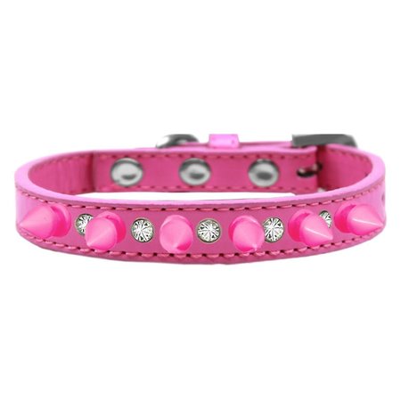 PET PAL Crystal & Bright Pink Spikes Dog CollarBright Pink Size 10 PE793485